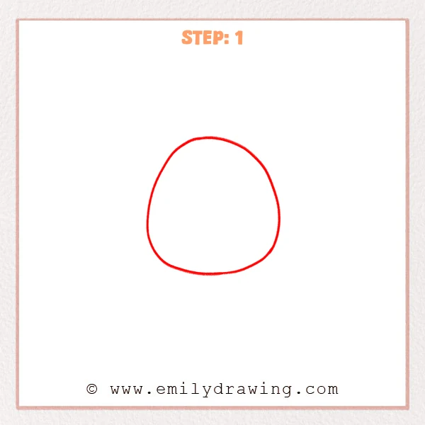 how to draw a mike wazowski - Step 1